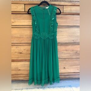 Ted Baker Porrla Frill Lace midi dress